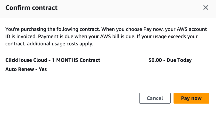 AWS Marketplace confirm contract - Zoomed